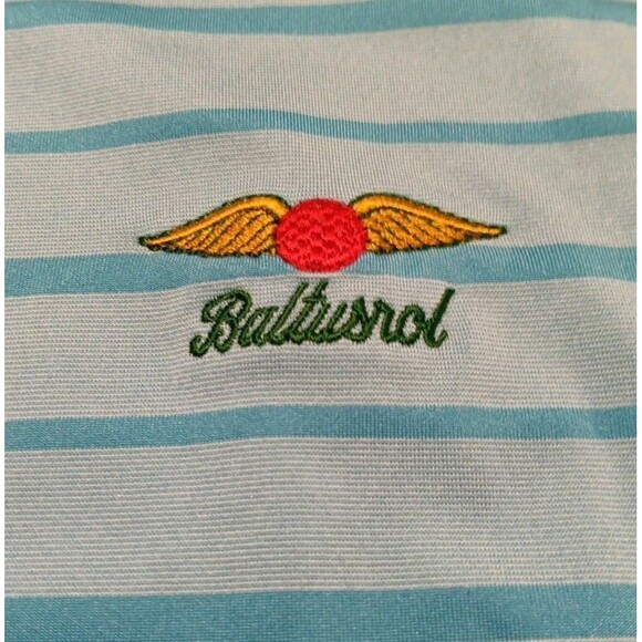 Peter Millar Summer Comfort - Baltusrol Golf Club - Blue Striped Golf Polo - XL - Picture 3 of 5